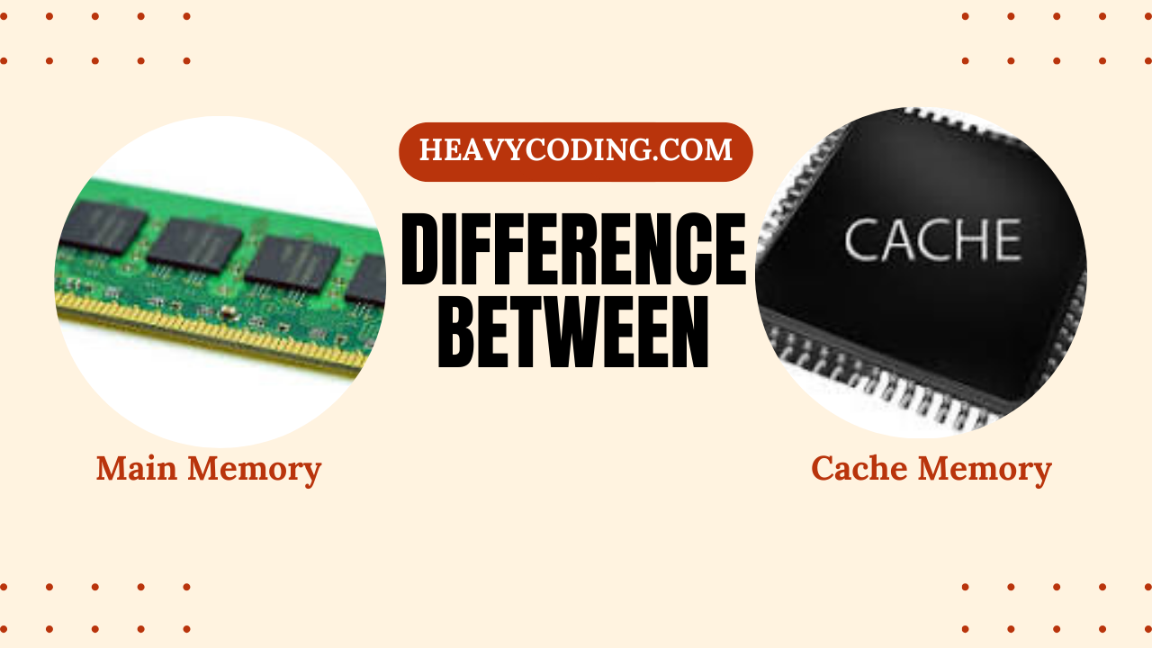 Read more about the article Difference Between Main Memory and Cache Memory